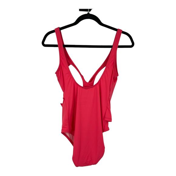 Tommy Bahama swimsuit tie front one piece bathing suit coral size 10 - Picture 4 of 7